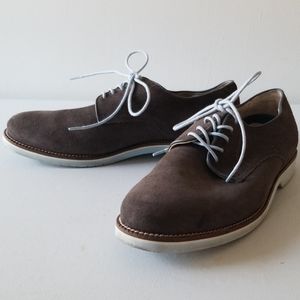 Men's Gray suede oxfords
